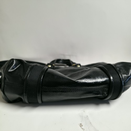 VTG Coach Poppy Daisy Black Liquid Gloss Pocket  Shoulder Handbag Purse *Read* - Bild 11 von 24