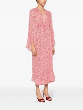 EVARAE Arna Kaftan Dress in Ditsy Scarlet UK 8/10 - Tag