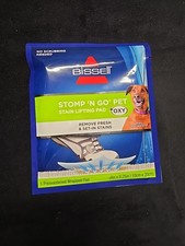 Bissell Stomp 'N Go Pet Stain Lifting Pad OXY Premoistened Carpet Cleaner NEW
