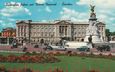 ***ORIGINAL POSTCARD***BUCKINGHAM PALAST-KÖNIGIN ELIZABETH II.-ADEL-WINDSOR