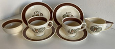 Susie Cooper Teaset. Jug, Sugar bowl, Cups, Saucers & Sideplates. Hazelwood 2375