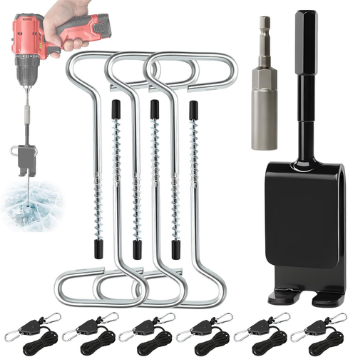 Ice Fishing Shanty Anchors Tool Kit 14 Pcs Universal Ice Anchor Screw ...