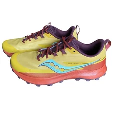 Saucony Peregrine 13 Trail Shoe Mens 11 45 Running Hiking Yellow Orange S20838