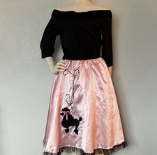 Pink Grease Poodle Costume Dress Women Small Pink Ladies Party Play