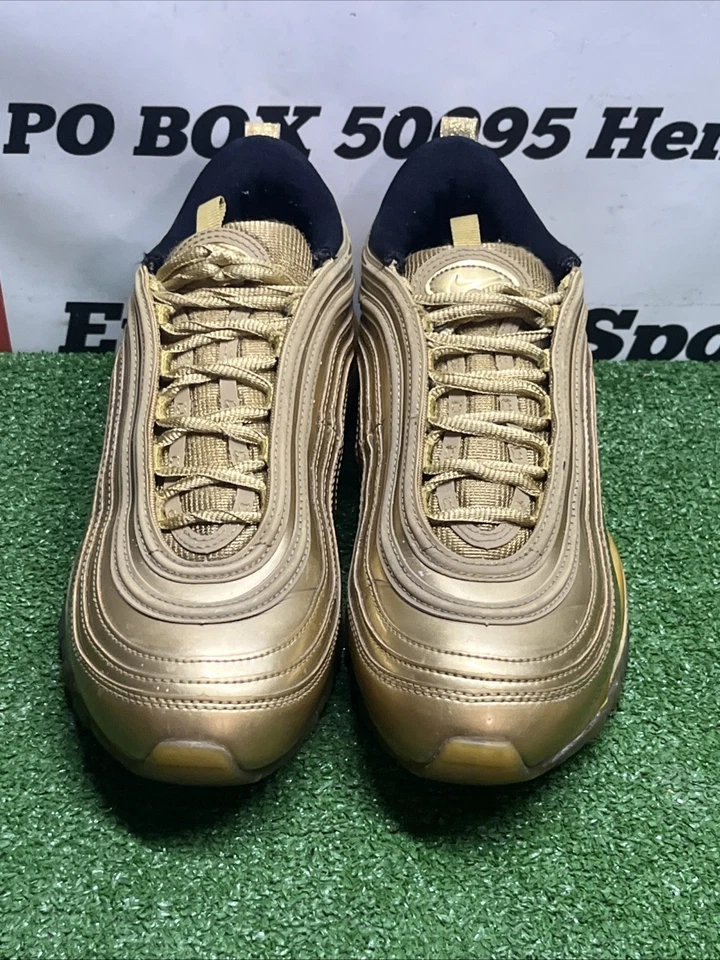 Mens Nike Air Max 97 AM97 QS Olympic Gold CT4556-700 Men’s Size 8.5 - Image 2 of 4