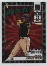 2025 Panini Donruss Diamond Marvels Green Laser Leo De Vries #11 1j2