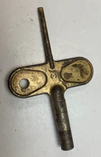 Vintage Manual Wind Clock Key Size 6 with Flat Head Screwdriver Tip