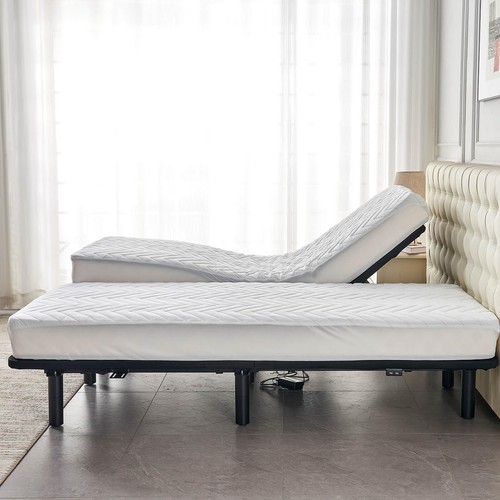 Wasserdichte gesteppte Split California King Matratzenauflage für verstellbares Bett 2 Ca... - Bild 5 von 8