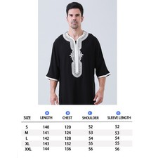 Men Jubba Thoub Embroidery Long Robe Saudi Dishdasha Kaftan Loose Casual Abaya