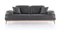 3 Sitzer Sofa Stil Modern Farbe Grau Neu Weich Bequem Wohnzimmer GeräUmig