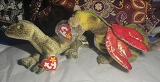 Ty Beanie Babies Baby Lot Of 2 Scorch the Dragon And Scaly FREE SHIPPING