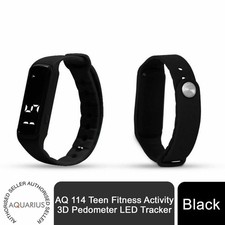 Fitness Tracker Gummi Schwarz Einheitsgröße LED Schrittzähler Teen 3D Schrittzähler USBband