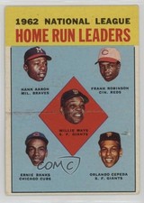 1963 Topps League Leaders Hank Aaron Frank Robinson Willie Mays Ernie Banks 0ls