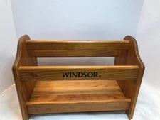 Vintage Wooden Magazine Rack Holder Windsor Canadian Whiskey 17 x 9.5 x 12