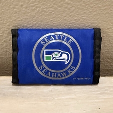 Seattle Seahawks NFL Football Blue/Black Tri-Fold Wallet 1993