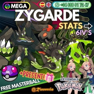 MEGA Zygarde Competitive 6IVs NO SHINY Pokemon ZA Legends + Free Masterball