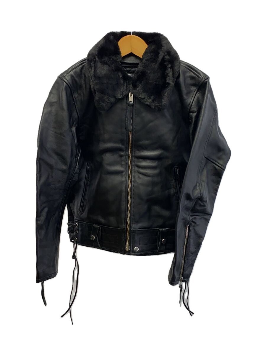 Kadoya Collar /Single Riders Jacket/M/Cowhide/Black 12001