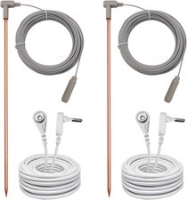 Copper Grounding Rod with 40ft Female Ground Cord, Portable