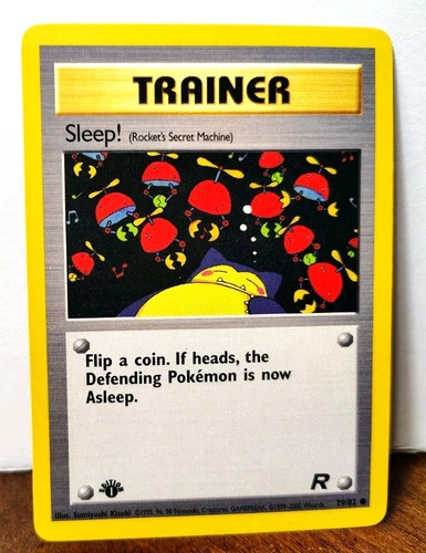 POKEMON SLEEP! 79/82 1ST EDITION TRAINER TEAM ROCKET LP SNORLAX