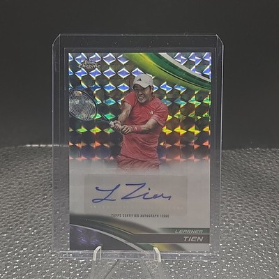 2025 Topps Chrome Tennis #CA-LTN Learner Tien Geometric Refractor Auto