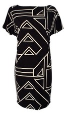 Lauren Ralph Lauren Women's Petite Geometric Print Jersey Dress