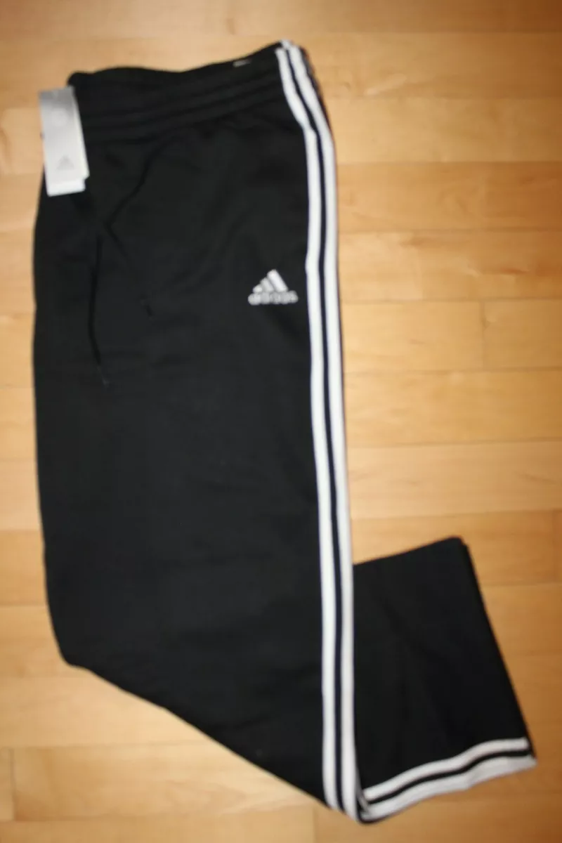 NWT ADIDAS Big & Tall Men's Fleece 3 STRIPE Performance Sweatpants Black