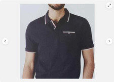 Ben Sherman Men's Short Sleeve Pocket Ribbed Polo NAVY BLAZER XXL NWD