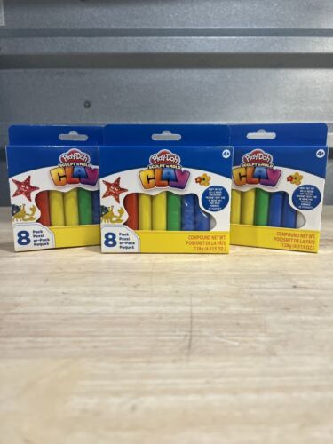 BRAND NEW!! Lot of (3) - Play-Doh 8 pack boxes Sculpt 'n Mold Clay Multi Colors - Picture 1 of 3