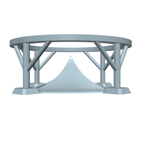 V-2 Rocket Launch Table Display Base 1/25th for BT-80 Tube - Picture 4 of 4
