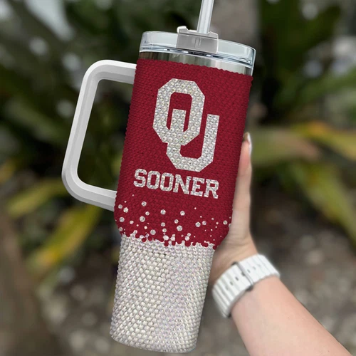 Oklahoma Sooners - 40oz Bling Tumbler