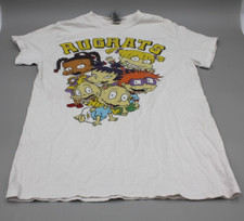 Vintage Nickelodeon Rugrats Size SMALL White Cotton T-Shirt Angelica Tommy