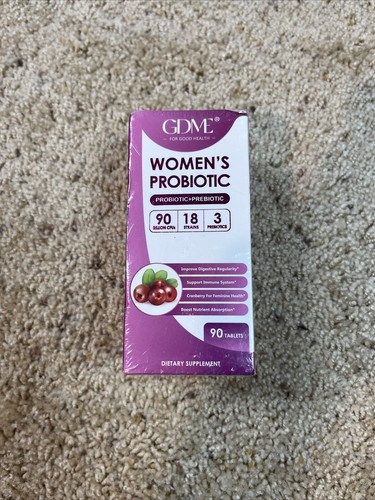 GDME Women’s Probiotic 90 Billion CFUs 90 Tablets | Exp 01/2026 Sealed.