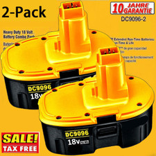2PACK 18V For Dewalt 18 VOLT XRP DC9096 DC9098 Ni-Mh Battery DC9099 DC9096-2