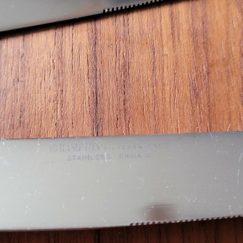 Set of 4 Hampton Silversmith BAMBOO Stainless 9" Dinner Knives China - 第 5/11 張圖片