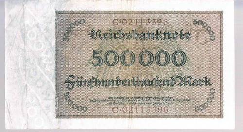 GERMANY BANKNOTE 5 P90 1923 VF small nick upper right - Picture 2 of 2