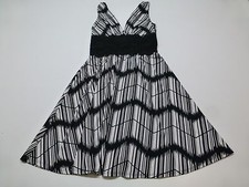 Forever A Line Dress Womens Size Medium Black White Excellent Condition