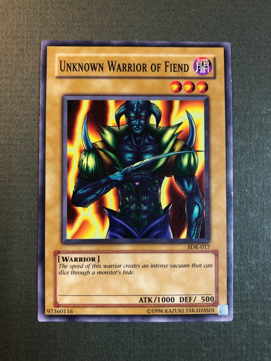 Yugioh Unknown Warrior of Fiend SDK-017 Starter Deck Kaiba Unlimited LP |  eBay