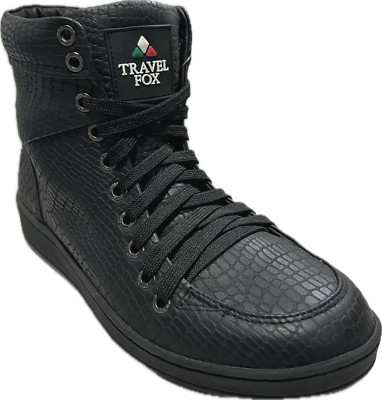Travel Fox Men's 900's Series Black Leather Casual Shoes 916101