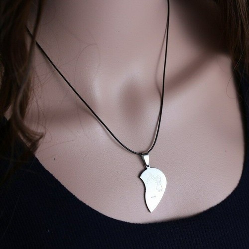 Collana Uomo Donna 2 in 1 Love Fidanzati Amiche del Cuore in Acciaio - Foto 18 di 18