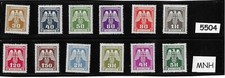 Juego de sellos MNH 1943 SEGUNDA GUERRA MUNDIAL SC 013-024 funcionarios del Tercer Reich BaM Alemania ocupación