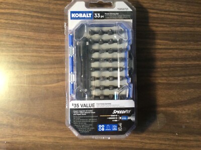 Power Driver Set 1/4 in Drive SpeedFit 33 piece Torx Philips Square Slot Kobalt