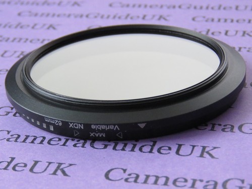 62mm Neutral Density Fader Variable Lens Filter ND2 to ND400 for Canon Nikon - Picture 2 of 2