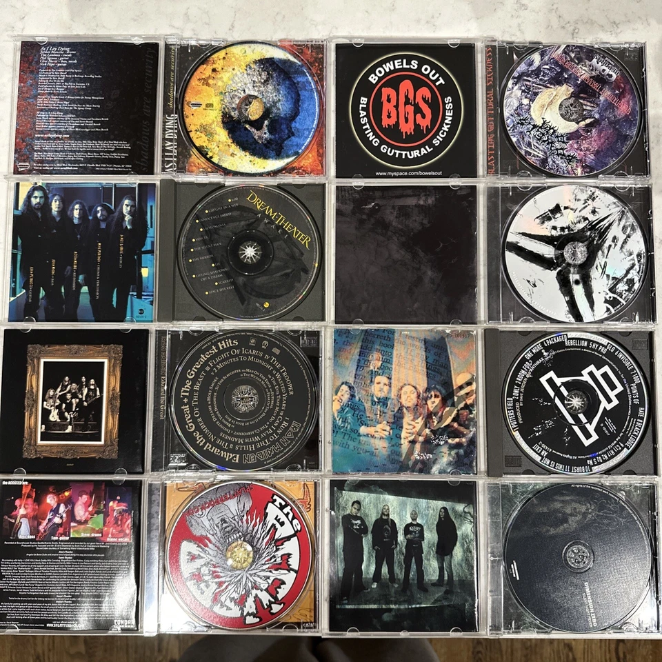 Fear Factory, As I Lay, Iron Maiden, Dream Theater, MegaDeth Metal 9 Cd Lot Foto 4 de 4