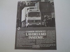 advertising Pubblicità 1985 CAMION RENAULT R 370 TURBOLEADER