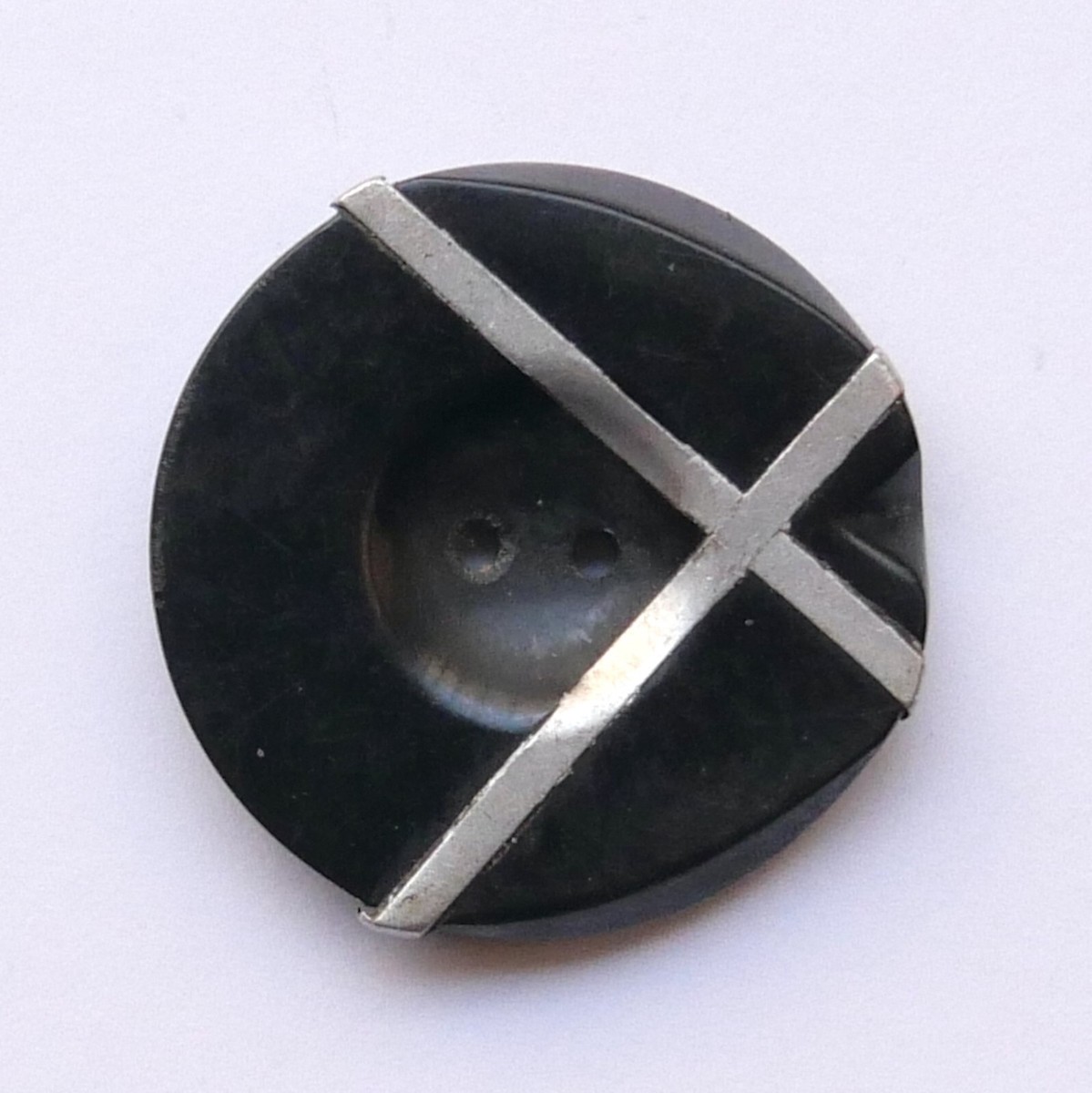 Bouton Ancien Art Déco En Galalithe, 17 Mm, France, Années 1920-30