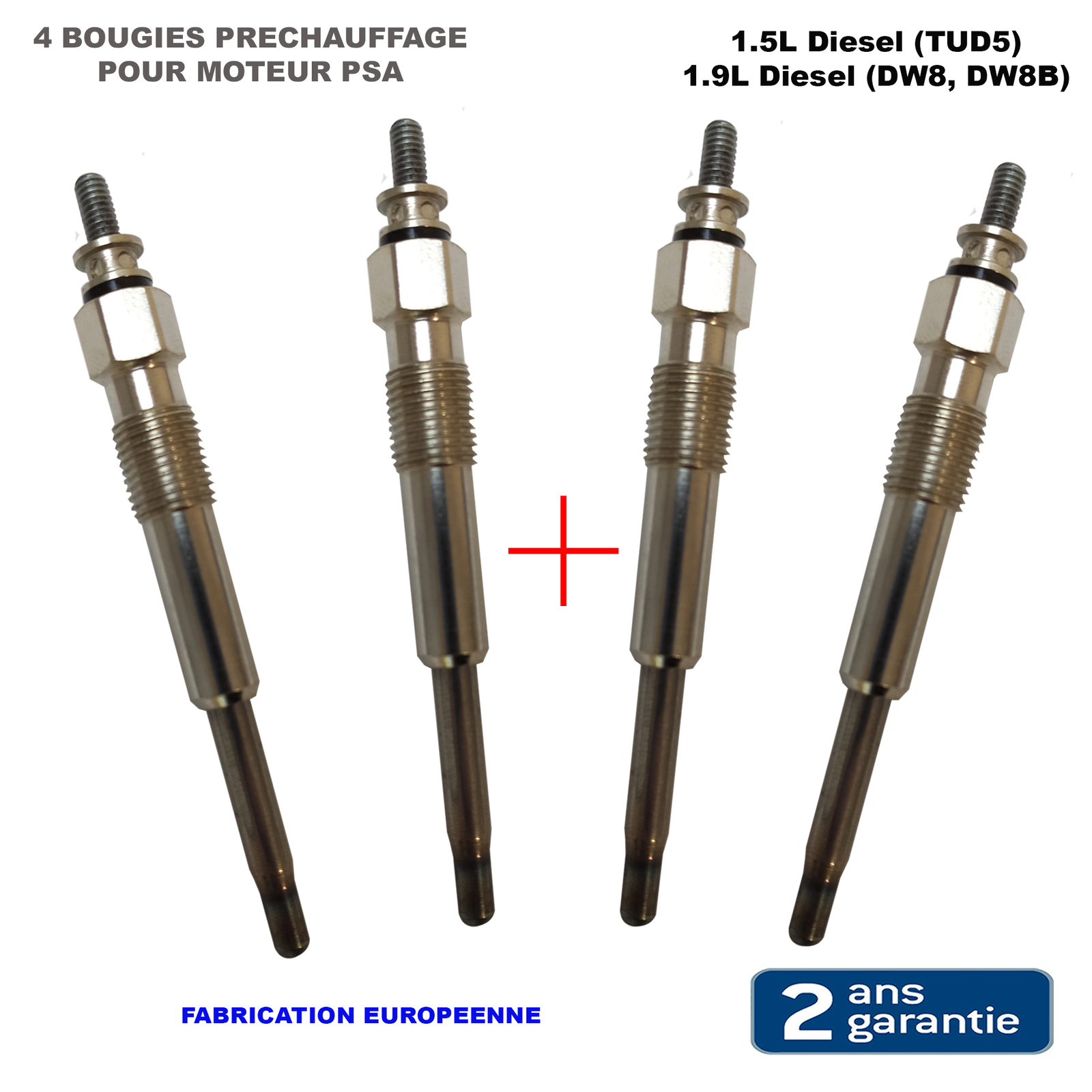 Bougie de préchauffage DW8 résolvant le démarrage difficile de Partner 1.9D - 3