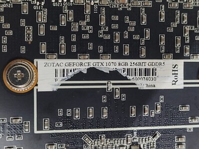 ZOTAC GeForce GTX 1070 8GB Graphics Video Card Blower Fan