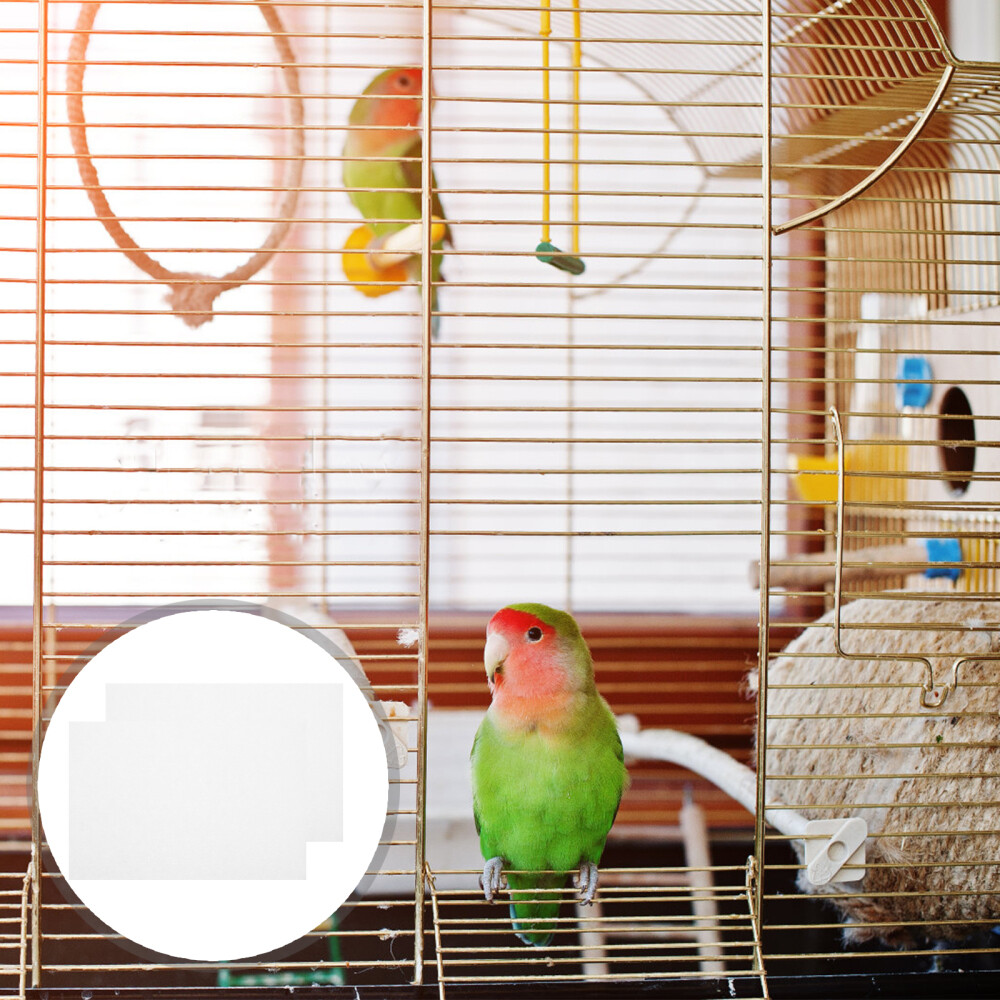 100 Pcs White Paper Parrot Cage Mat Bird Cages Parrots Parakeet eBay