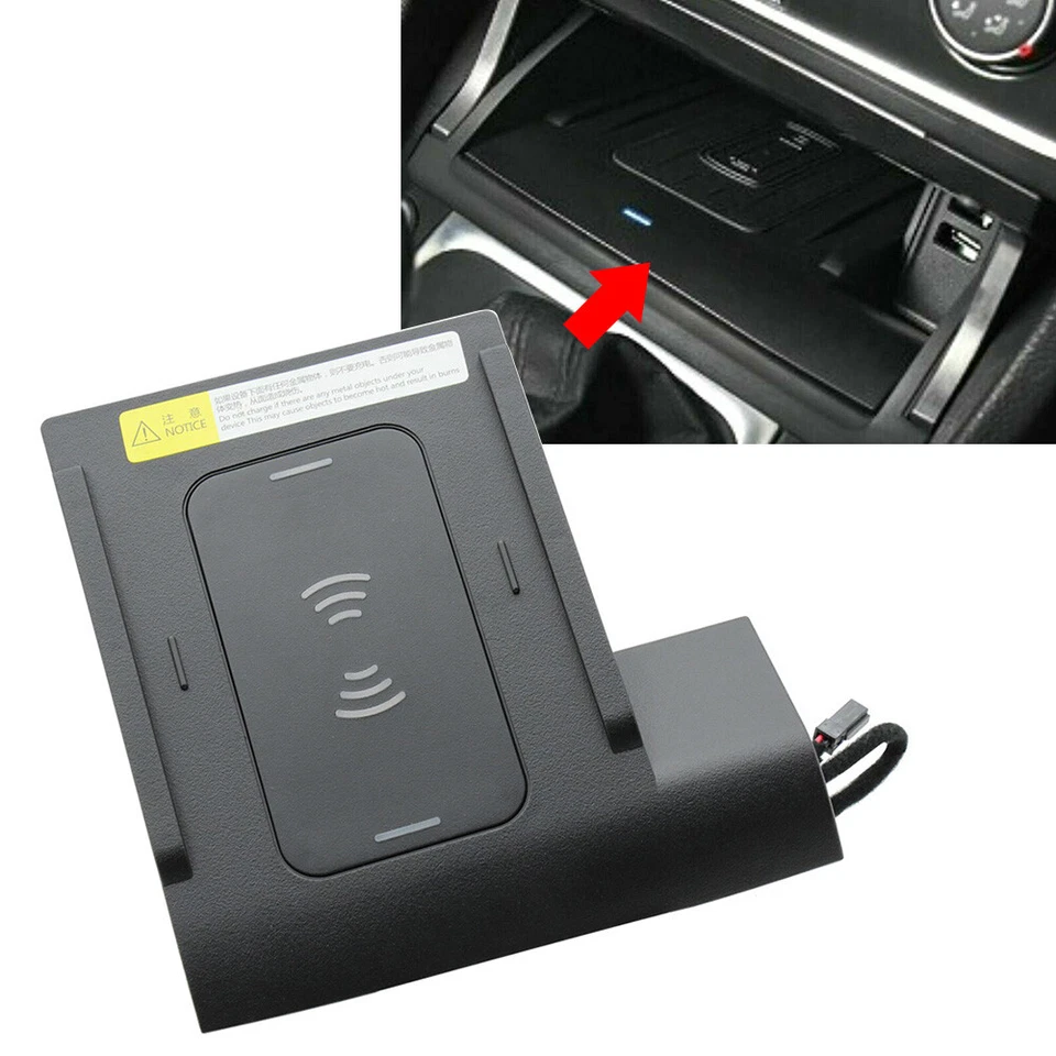 For Volkswagen Golf MK7 2014-2019 Wireless Car Charger Phone Fast Charging Pad Foto 2 de 4