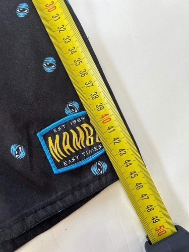 Youths MAMBO Easy Times Kids Black w Blue Monster Eyes Sz 12 Casual Board Shorts - Picture 4 of 11